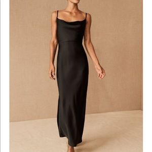 Cali Satin Charmeuse Midi Dress from BHLDN size 12.